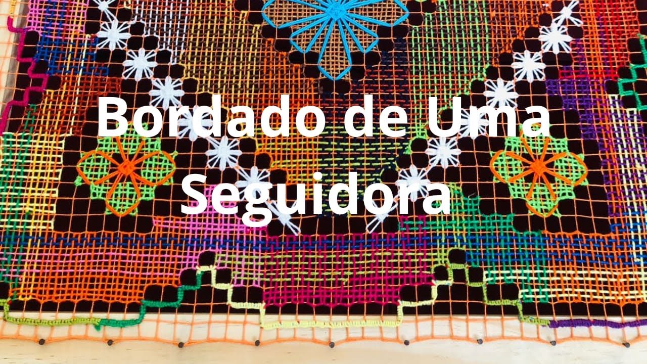 Conhecendo o trabalho de uma seguidora, e como trabalho com linhas coloridas.