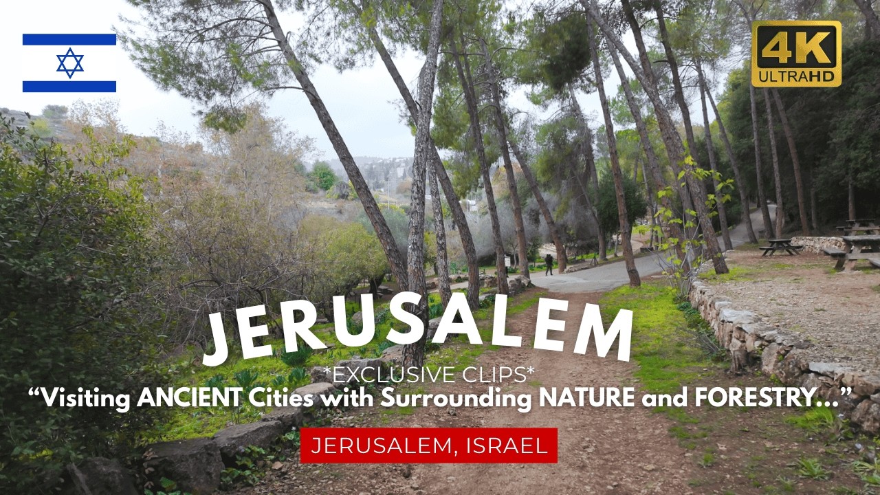 Jerusalem in 4K 🇮🇱 | Peaceful NATURE Walk in the HOLY City of Israel (NATURAL Sounds)