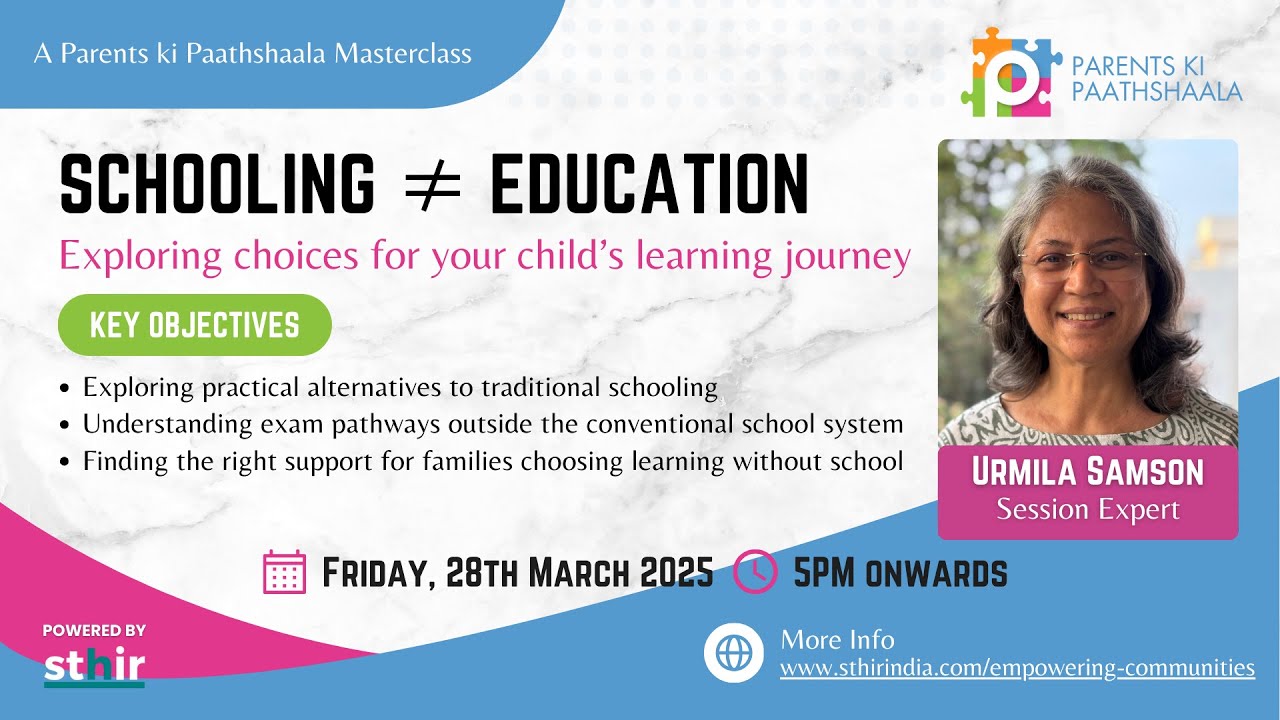 PKP Masterclass #1 - Unschooling with Urmila Samson