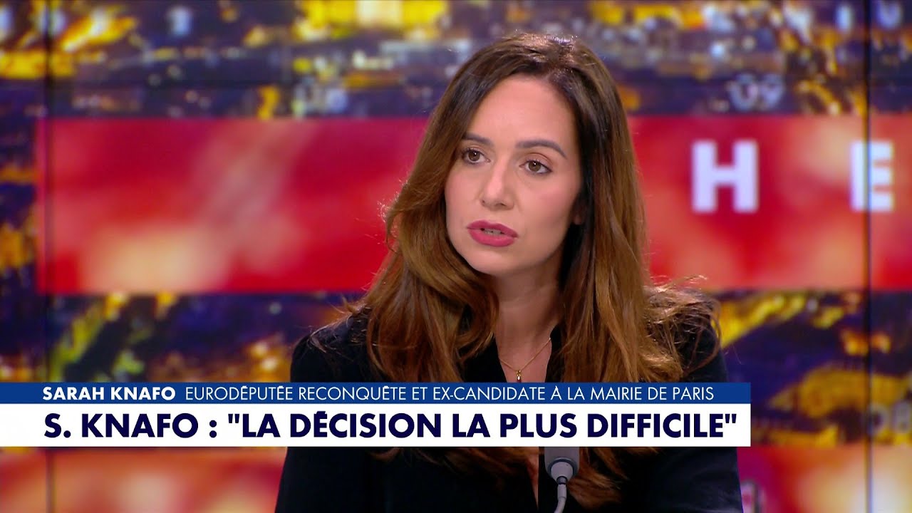 Sarah Knafo : «J'ai pris une décision très douloureuse»