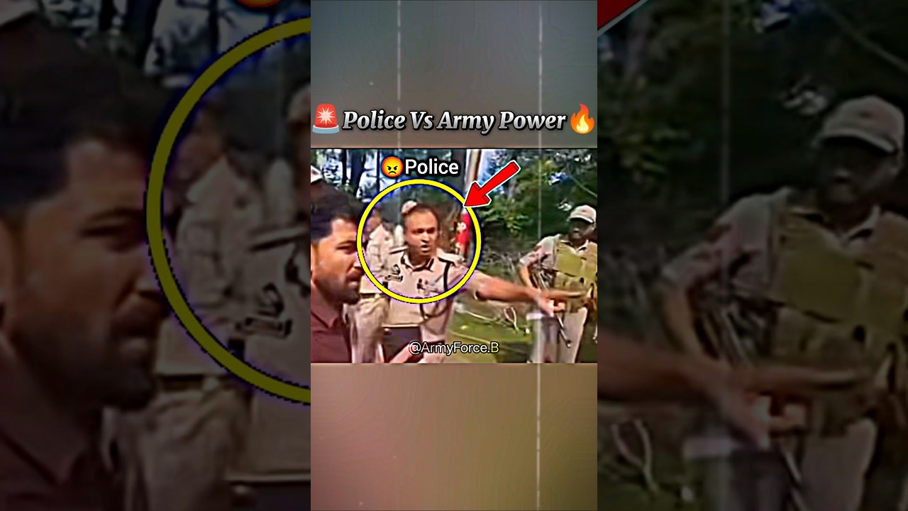 🚨 POLICE VS ARMY POWER🔥☠️ #police #army #crpf #power #indianarmy #viral #commando #status