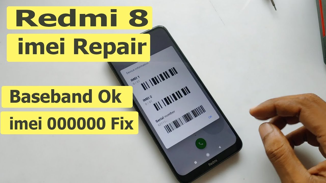Redmi 8 imei Repair Baseband Ok No Service Fix Gsm Pro Fix