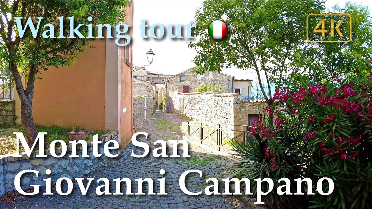 Monte San Giovanni Campano (Lazio), Italy【Walking Tour】History in Subtitles - 4K