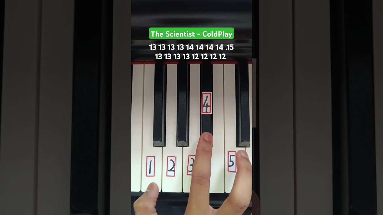 The Scientist - ColdPlay Easy Piano Tutorial #piano #tutorial #easy