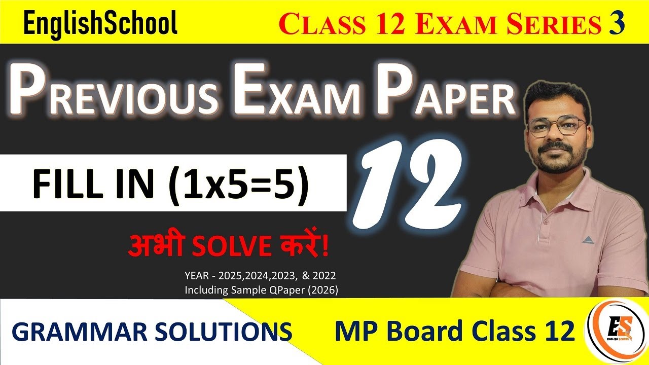 SOLVED FILL IN (ANY5) PREVIOUS YEAR'S QPAPERS 2022-2025 CLASS 12 | EASY TRICKS | PREPARATION FOR2026