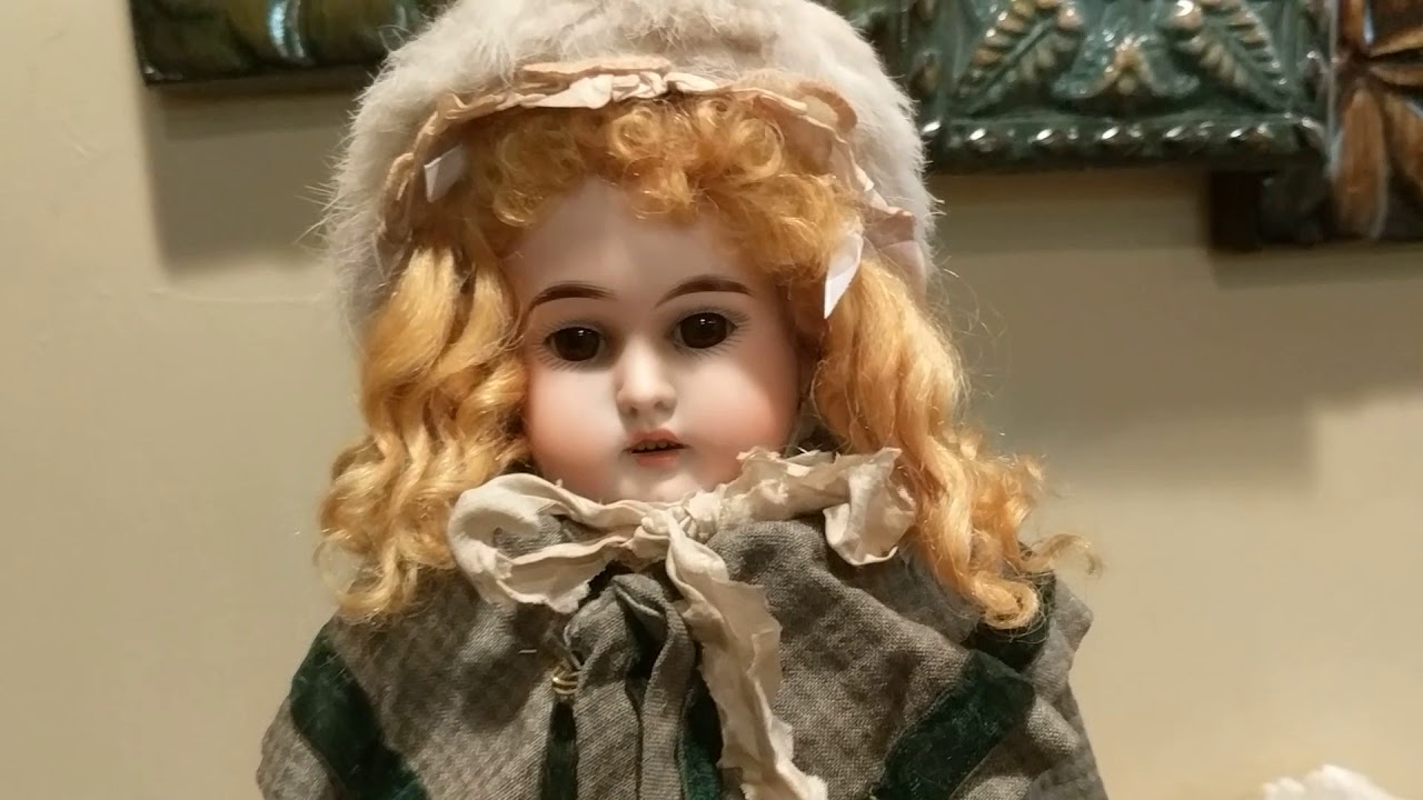 Antique German Bisque Head Doll Made for Louis Wolf & Co. By Armand Marseille