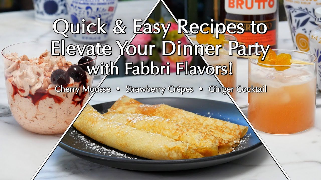 Быстрые и простые рецепты для изысканного ужина — со вкусами Fabbri! Вишня, имбирь и клубника