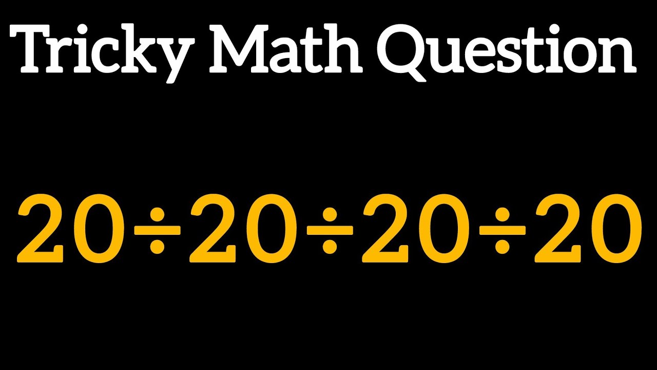 Try Solving This Tricky Math Question !