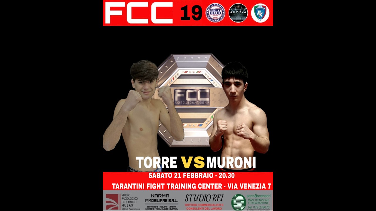 FIGHT CLUB CHAMPIONSHIP 19 - Francesco Torre Vs Omar Muroni