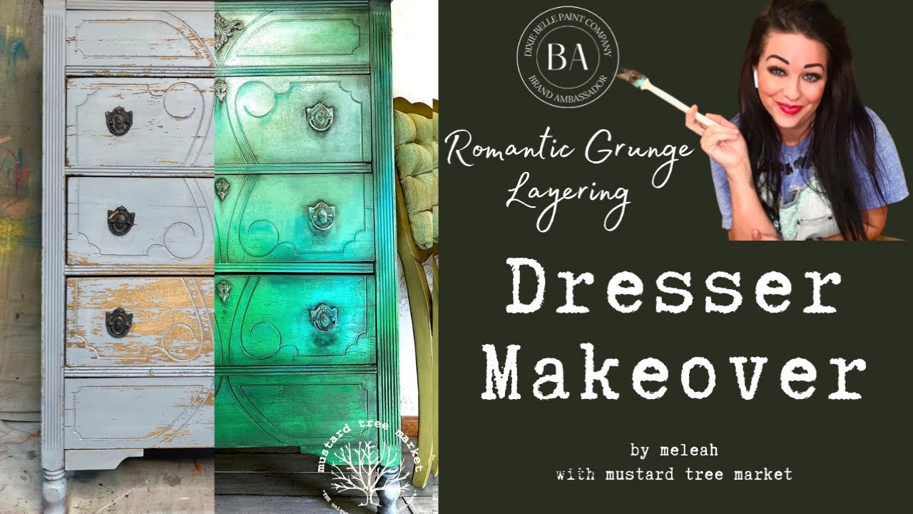 Dresser Makeover | Furniture Flip |Dixie Belle Paint Ideas | Romantic Grunge | Trash To Treasure