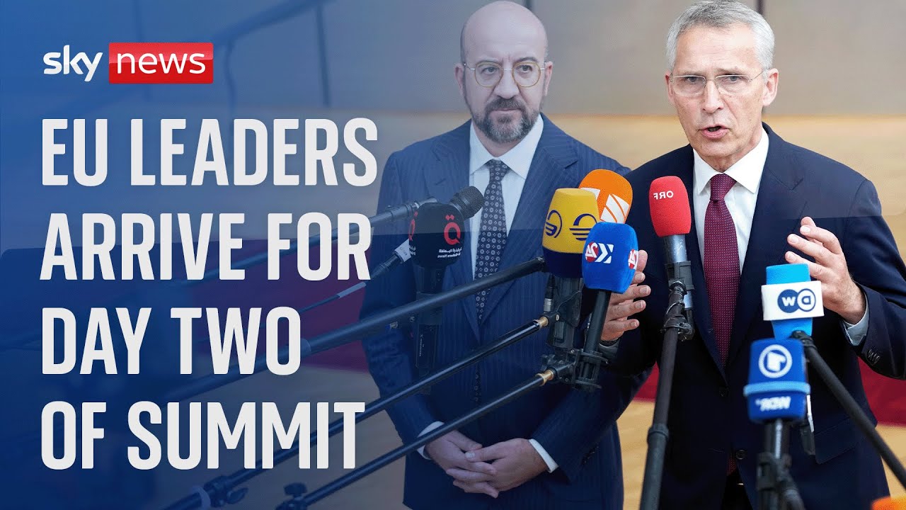 Leaders arrive for day two of the EU summit