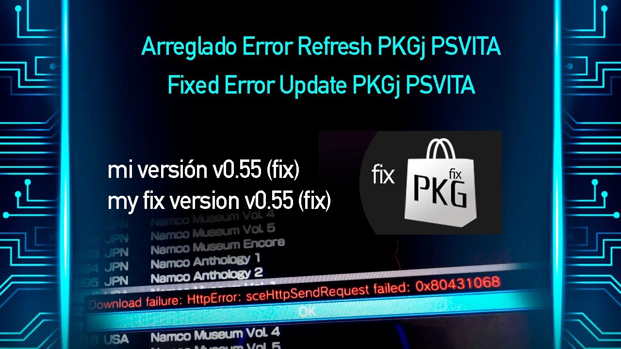 PKGj refresh error (can't get list) v0.55 (fix)