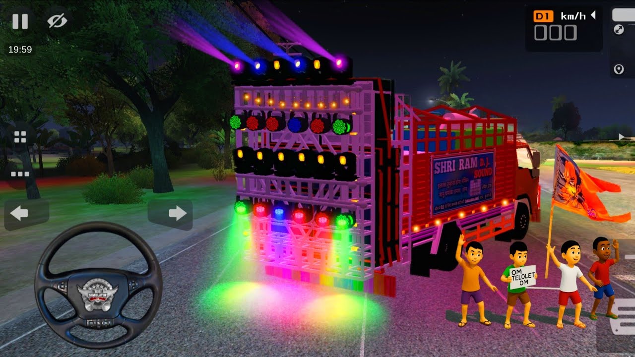 Большой индийский грузовик с диджеем! Грузится грузовик с диджеем! Игра с диджеем! Ремикс диджейс...