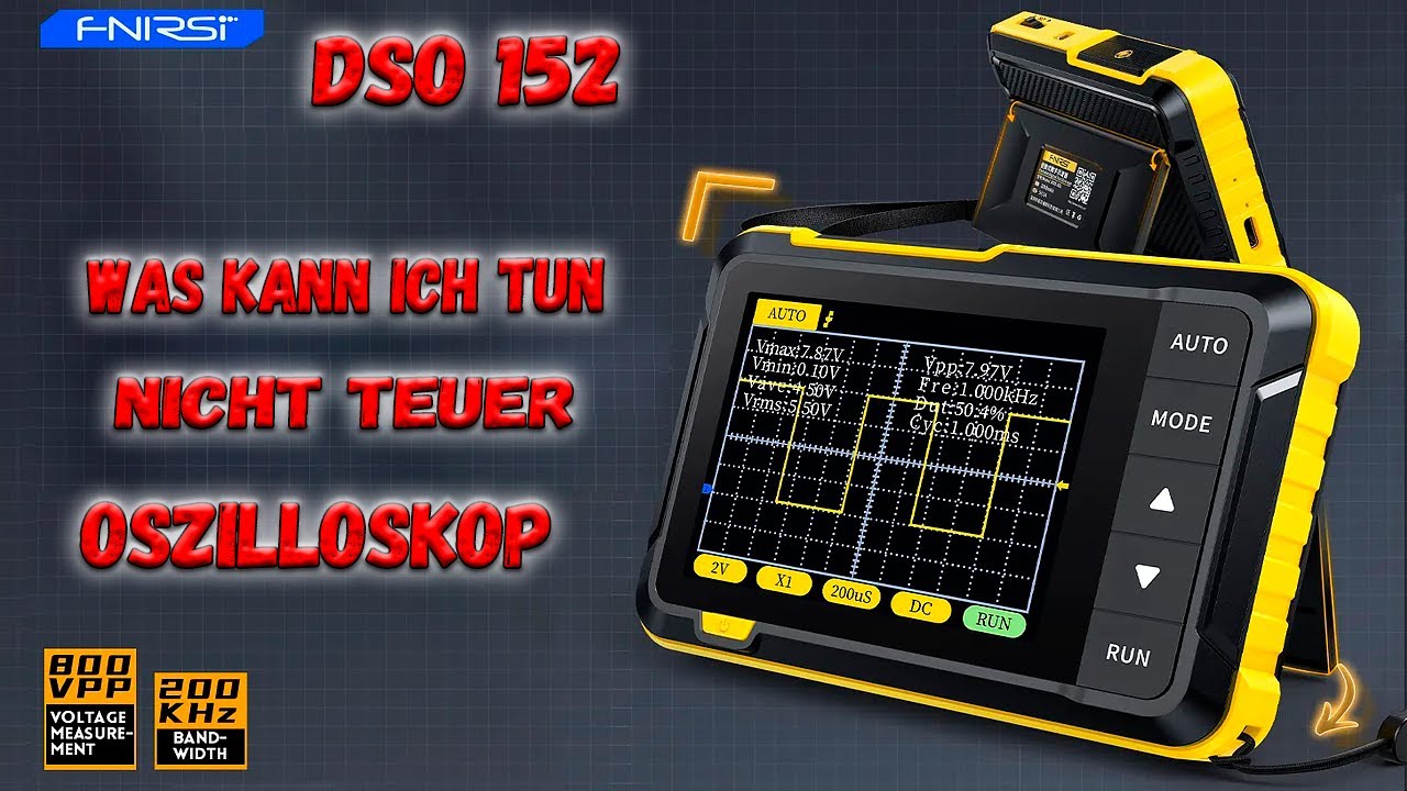 ✅ Jetzt ist das Oszilloskop für jeden verfügbar!Das praktische tragbare Oszilloskop FNIRSI DSO152. ✅
