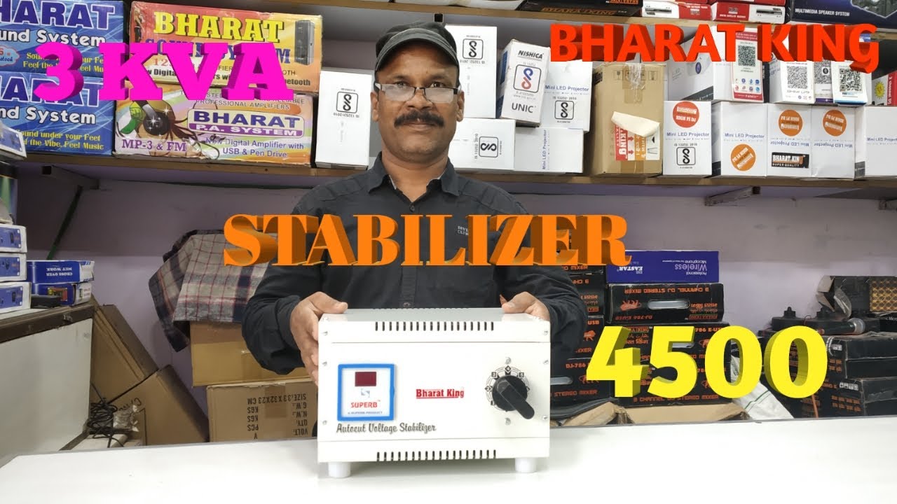 BHARAT ELECTRONICS BEST STABILIZER 3KVA PRICE-4500 AUTO CUT STABILIZER COPPER TRANSFERMER BOXER