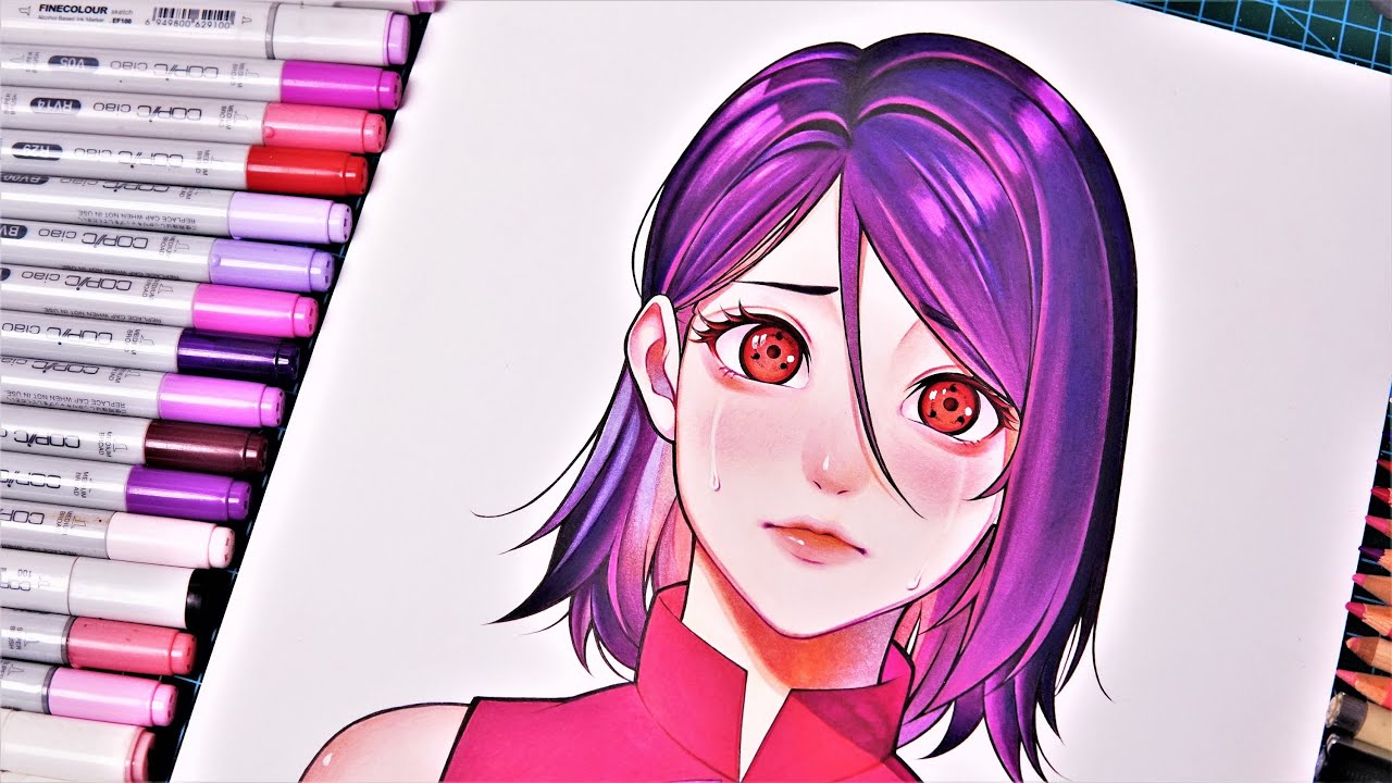 Drawing SARADA Uchiha | Boruto: Naruto Next Generations