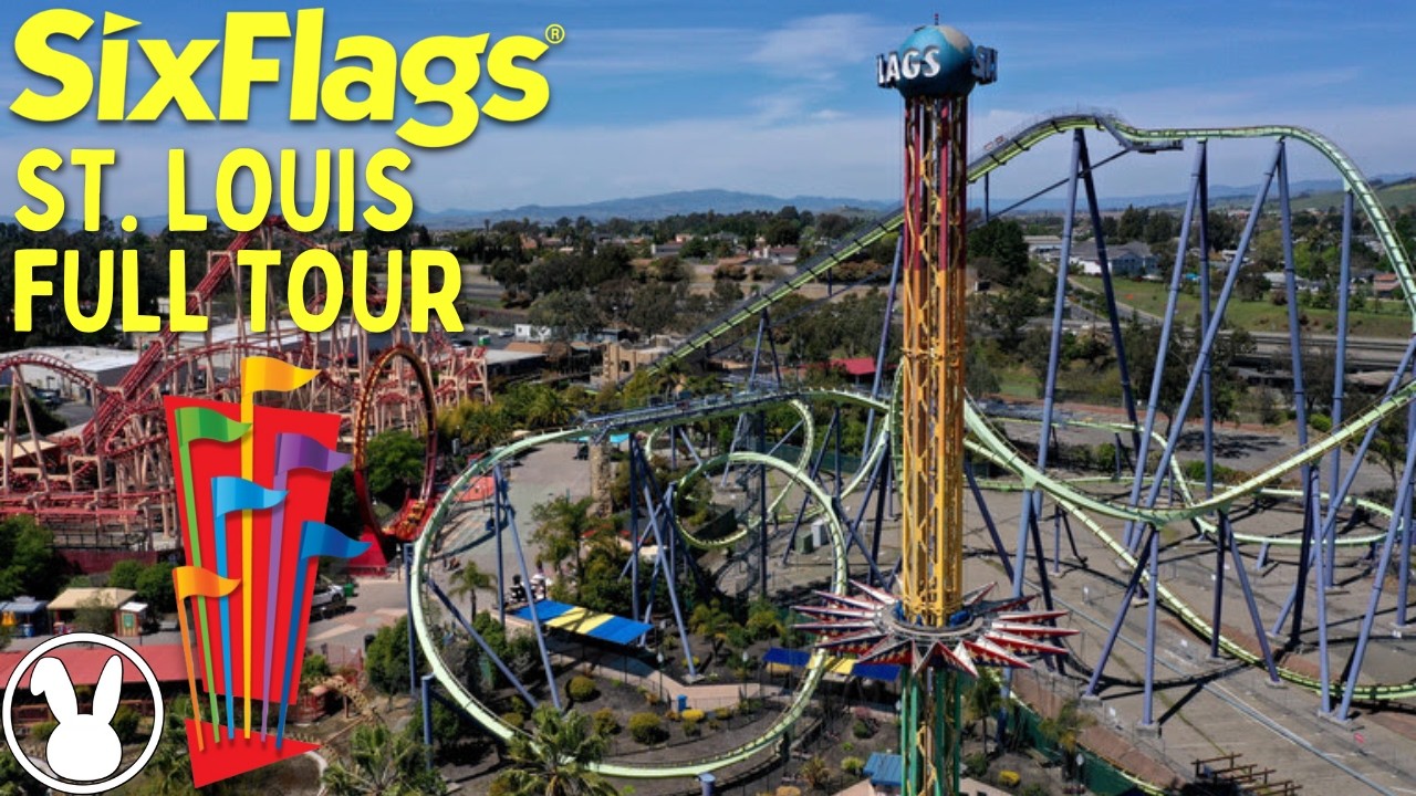 Full Park Walking Tour Six Flags St. Louis - All Areas