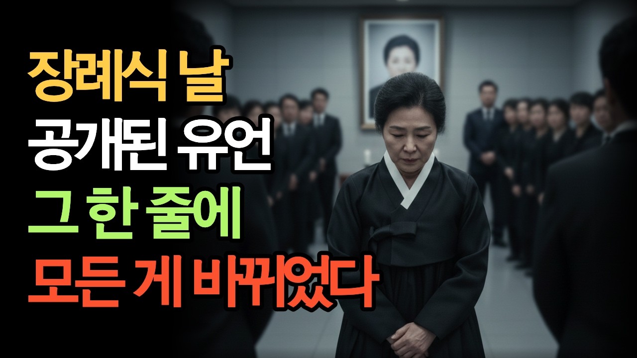 장례식장에서 들은 유언, 그날 이후 자식의 태도가 완전히 달라졌습니다.ㅣ노후사연ㅣ부모자식관계ㅣ가족갈등ㅣ오디오북