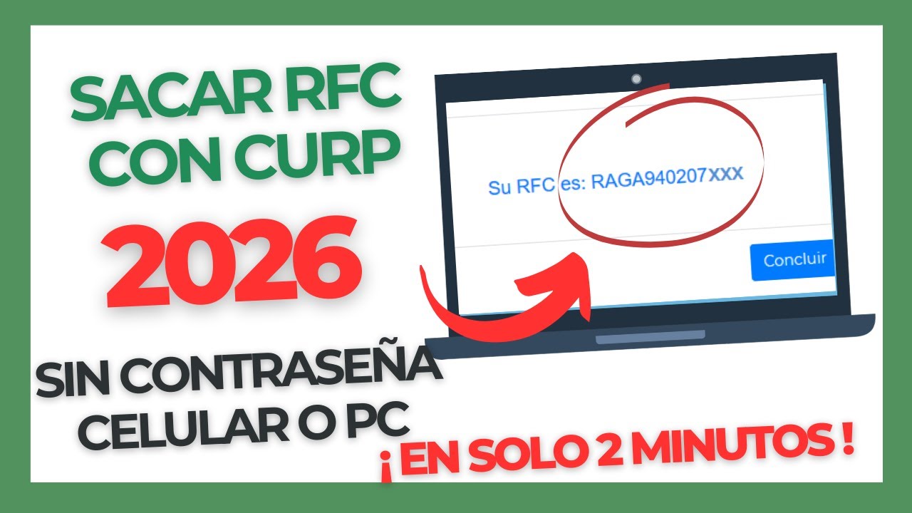 C&oacute;mo Sacar el RFC con CURP en 2026 | 3 FORMAS
