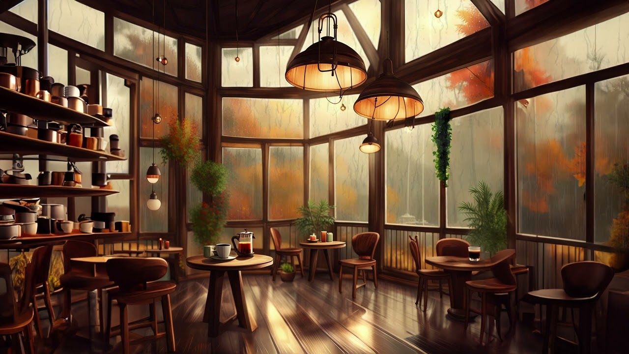 Rainy Jazz Cafe: Soft & Relaxing Jazz Cafe Ambience with Piano & Rain Sounds for Relaxing & Working