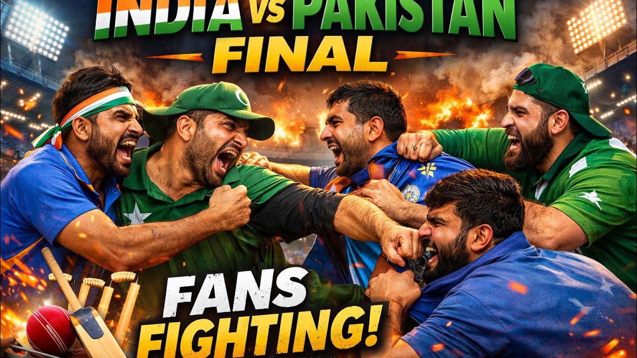 India Pakistan fans hue aamne samne ayesa kabhi nai dyekha hoga India win final 