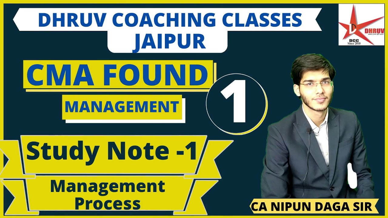 CMA FOUNDATION || MANAGEMENT || DEMO CLASS 1|| CA NIPUN DAGA