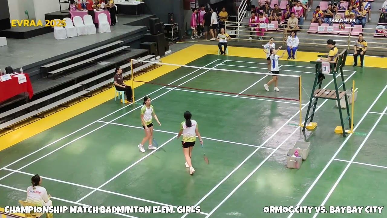 CHAMPIONSHIP MATCH BADMINTON GILRS ELEM || ORMOC CITY vs  BAYBAY CITY|| Lakawan PH