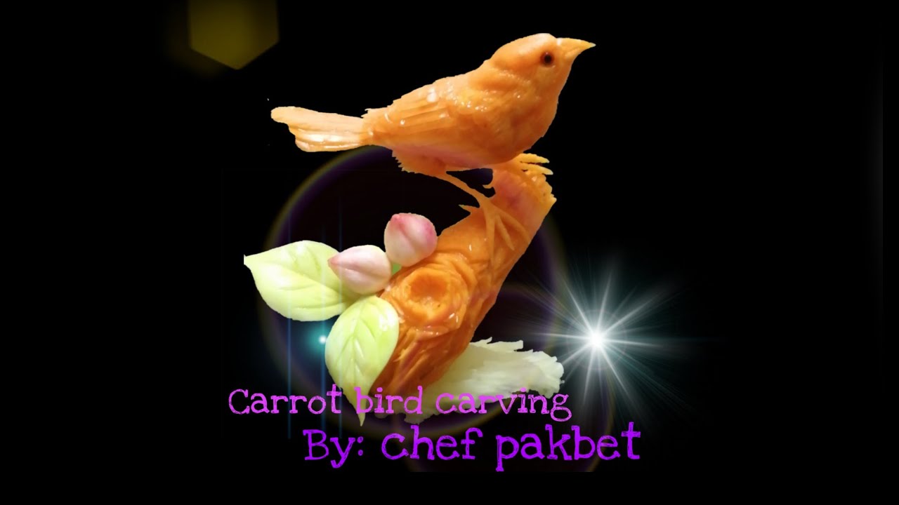 Fruit carving | carrot bird|chef pakbet 