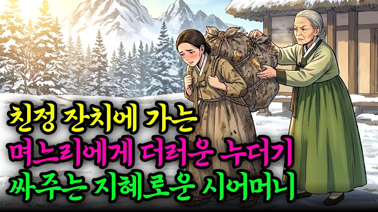 친정 잔치에 가는 며느리에게 더러운 누더기 옷을 입혀 보내는 지혜로운 시어머니 | 야담 민담 전설 설화 옛날이야기 수면동화 사연
