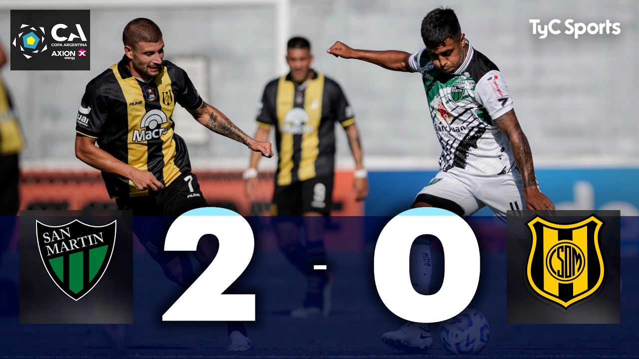 San Martín (SJ)  2 - 0 Deportivo Madryn | Copa Argentina 2026 | 32avos de final
