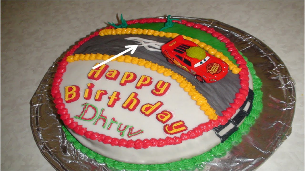 Lightning Mcqueeen Cake Video Recipe by Bhavna
