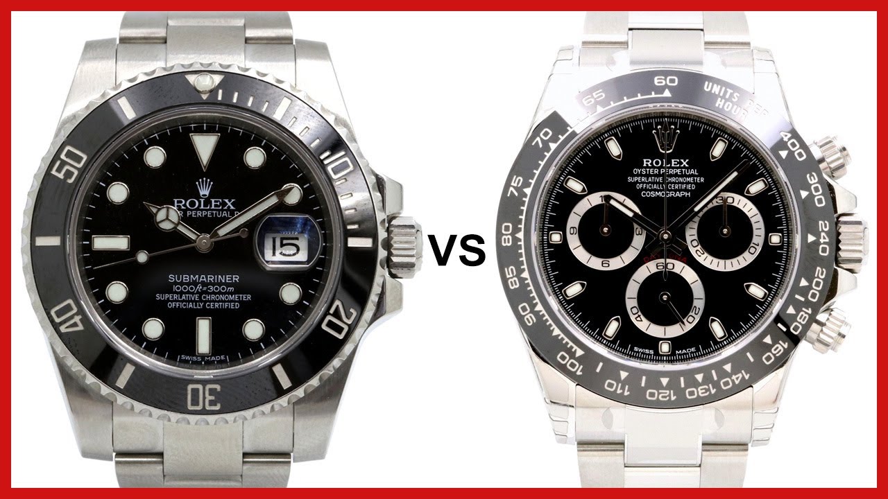 ▶ Rolex Submariner и Daytona — СРАВНЕНИЕ (черный циферблат и керамический безель)