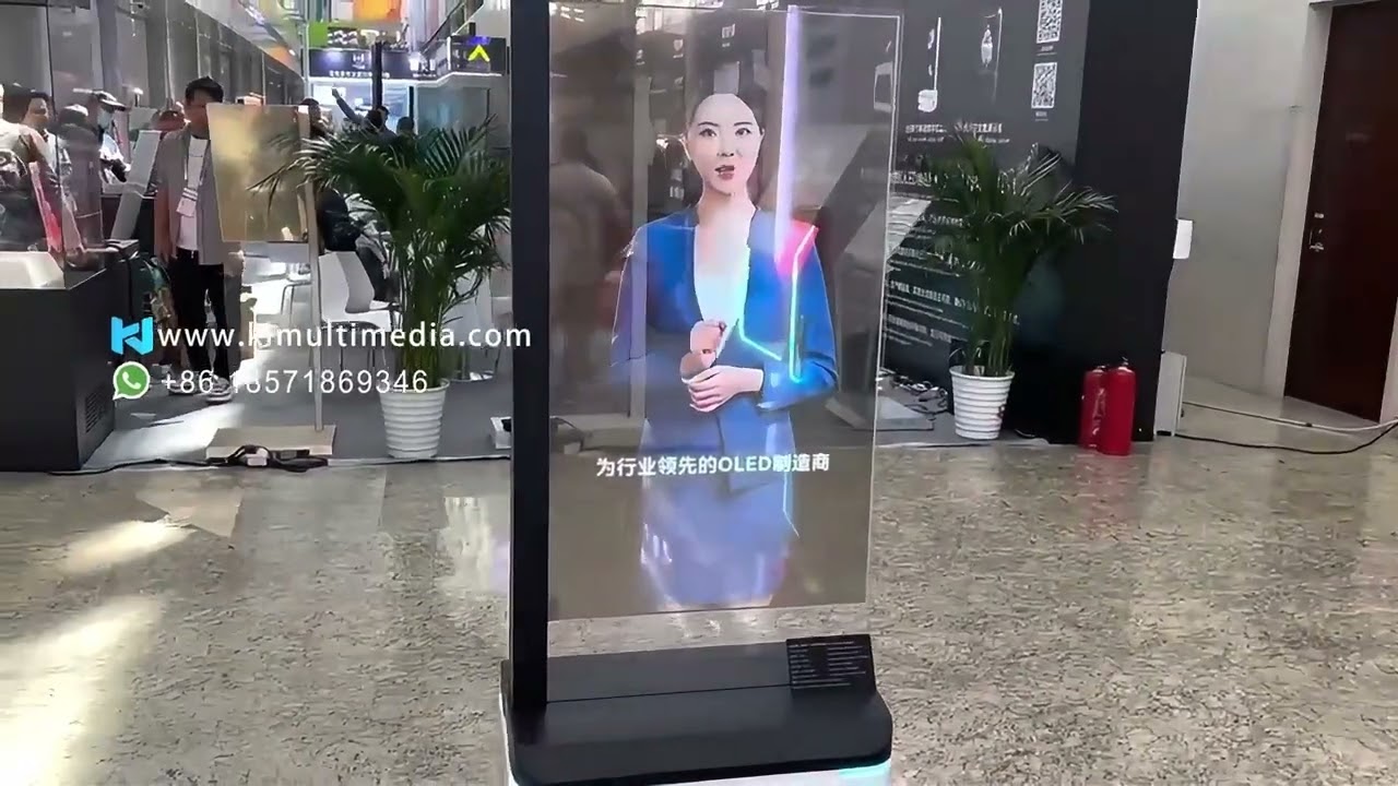 Transparent OLED AI Digital Human | Next-Gen Display Demo