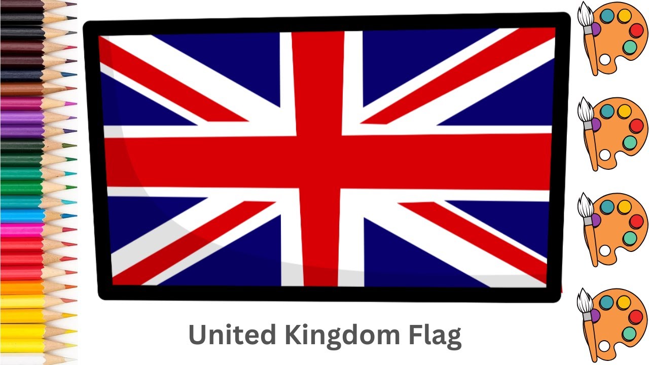 United Kingdom Flag - Sketch Art and Paint | Step by step tutorial | Pencil to Palette