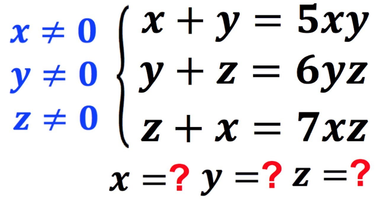 Math Olympiad Question | Learn How to Solve the System of Equations Fast | Math Olympiad Preparation