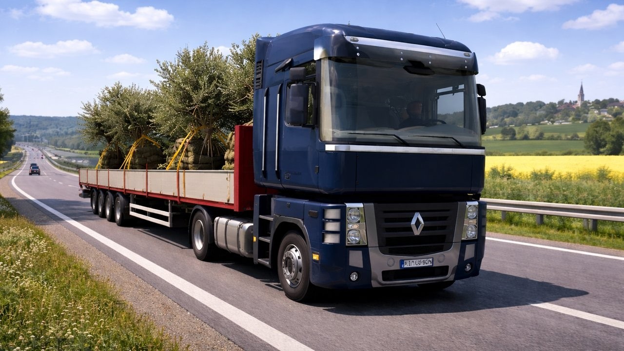 Olive Tree Deliveries in Germany - Renault Magnum - Euro Truck Simulator 2