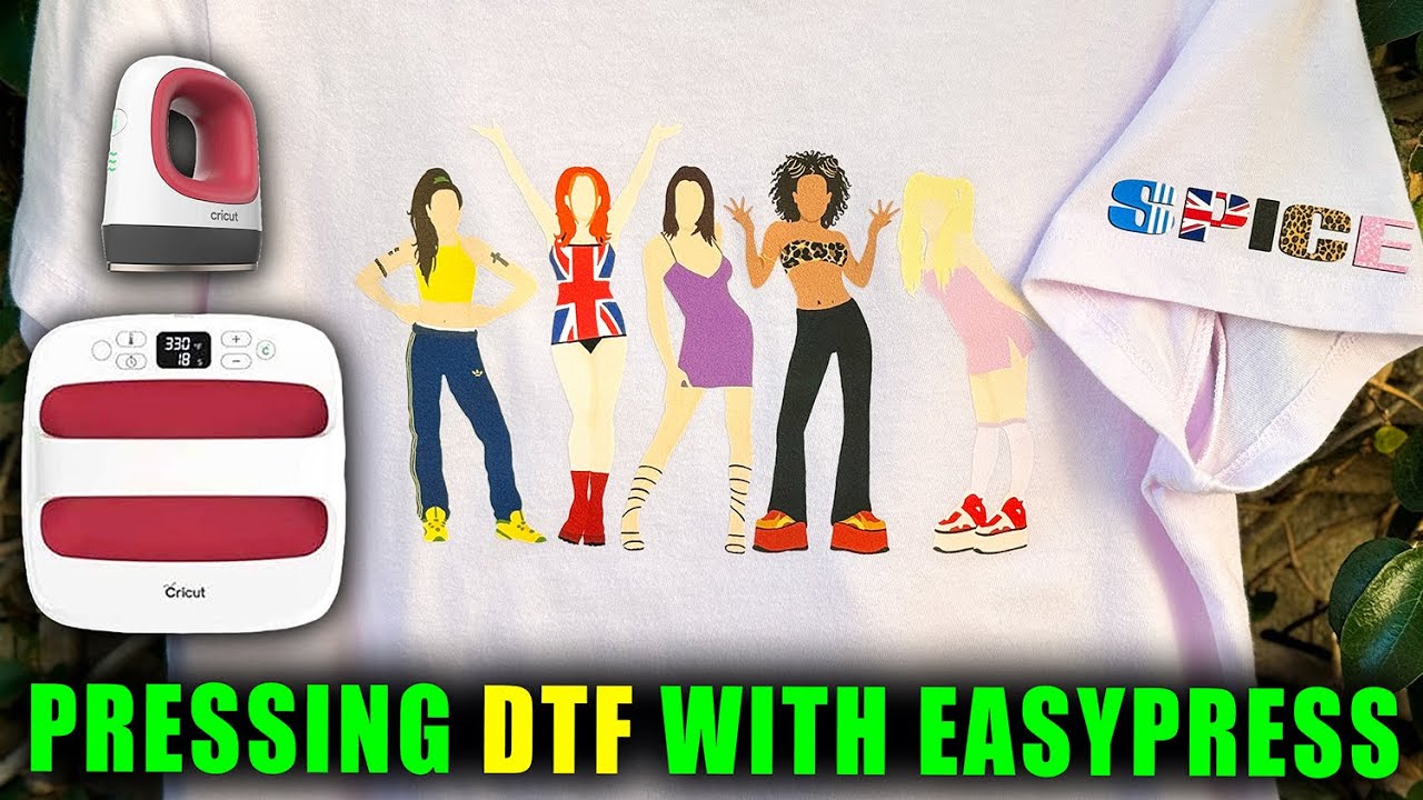 HOW TO PRESS DTF TRANSFERS WITH CRICUT EASYPRESS & MINI HEAT PRESS || Lucykiins