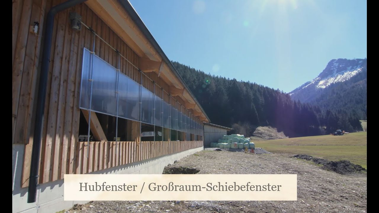 Hubfenster / Großraum-Schiebefenster