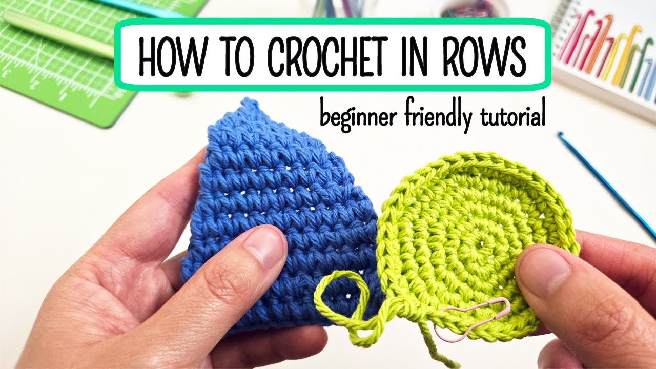 How to crochet in rows | Beginner friendly tutorial | Single crochet