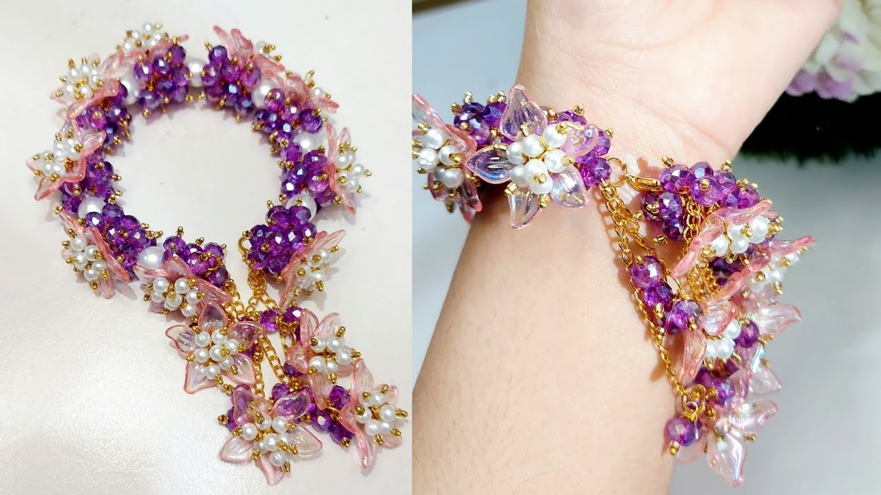 Fairy Gajra Bracelet Tutorial 🧚‍♀️| Flower Gajra Bracelet | Hand Jewelry Making | Bracelet for Girls