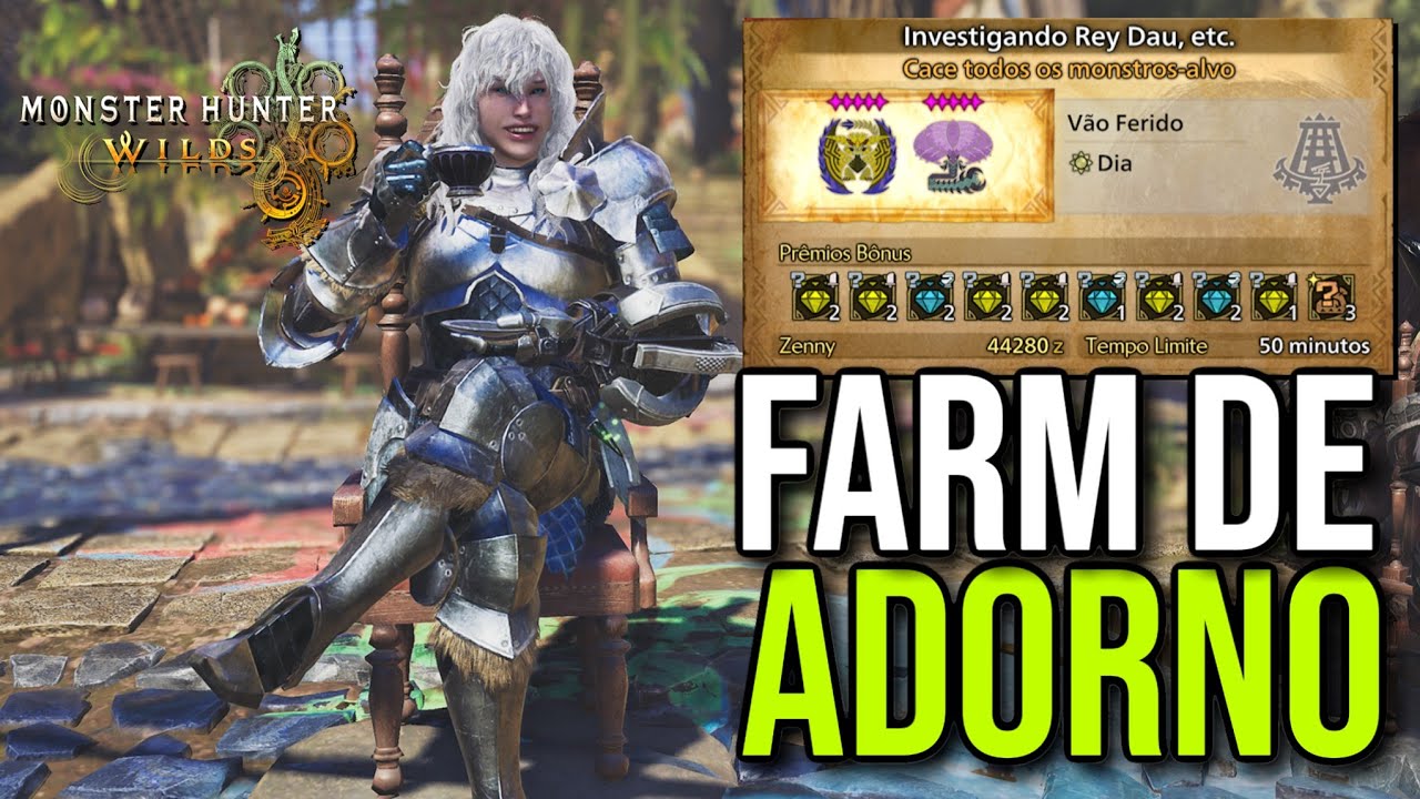 FARM DE ADORNOS / JOIAS PARA ARMAS E ARMADURAS - MONSTER HUNTER WILDS