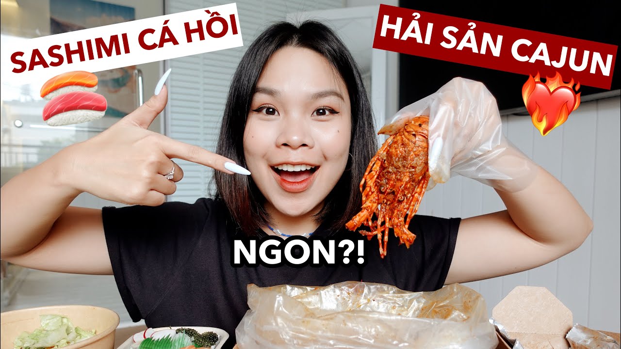 Ăn Với Tui Nè: 600K ĂN CÁ HỒI SỐNG- TÔM HÙM SỐT CAJUN- MÌ CAY|  CÓ ĐÁNG KO?!