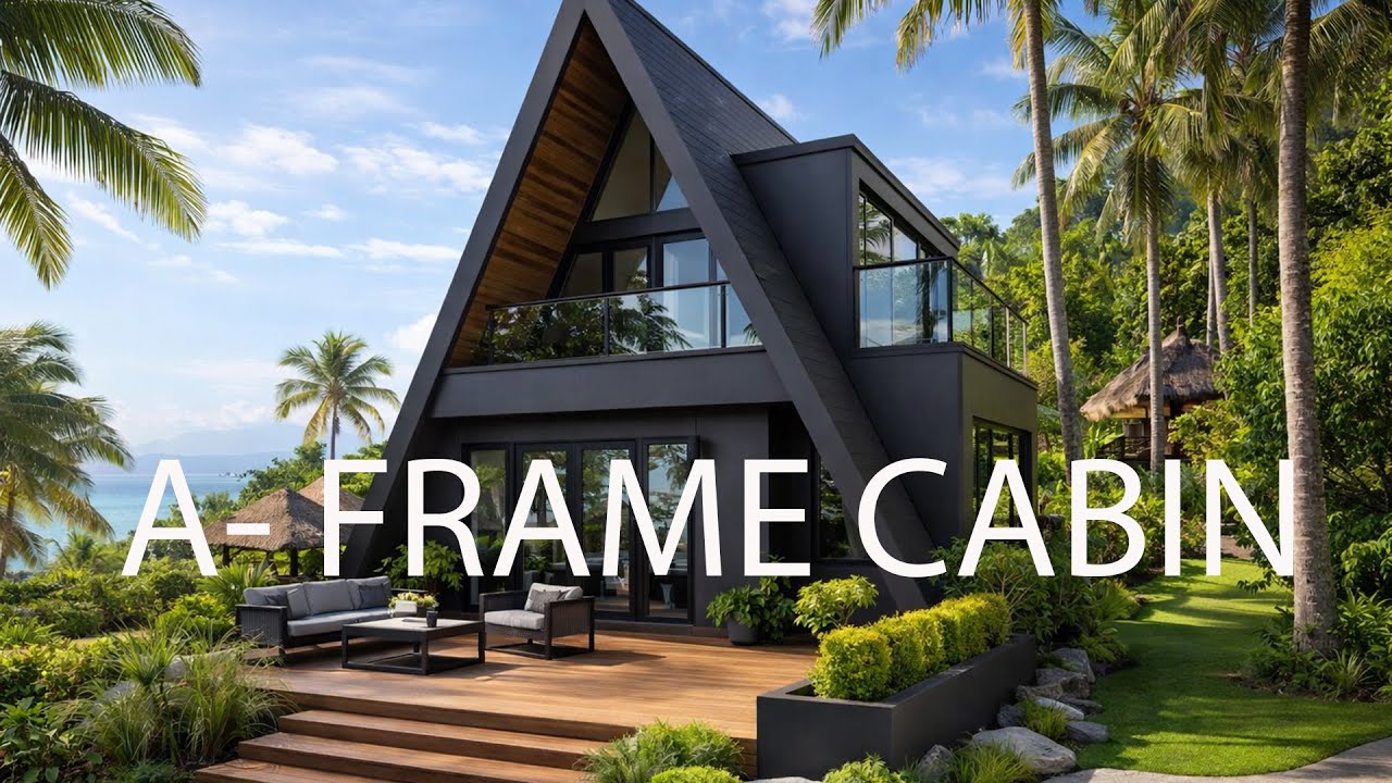 Dream Modern House/ A Frame Cabin/ Modern Villa/ Beach House/ Simple House