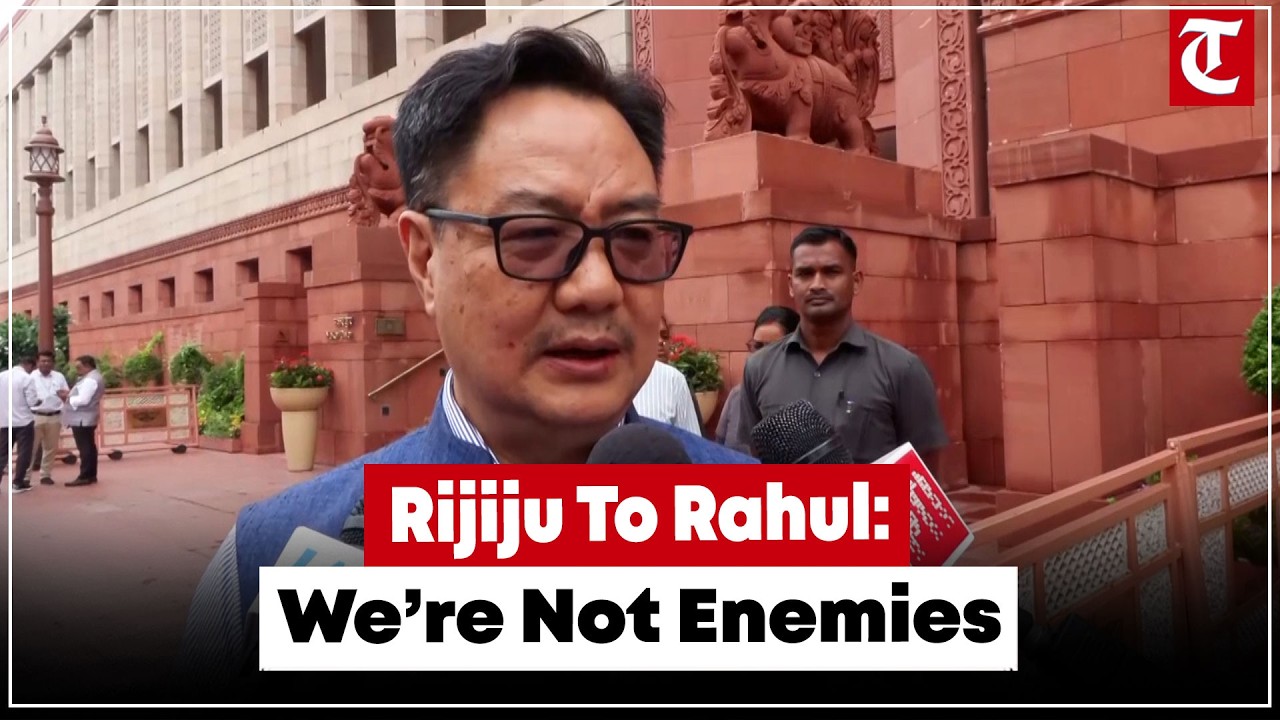Kiren Rijiju Says &lsquo;Political Opponents, Not Enemies&rsquo; After Rahul Gandhi Meeting
