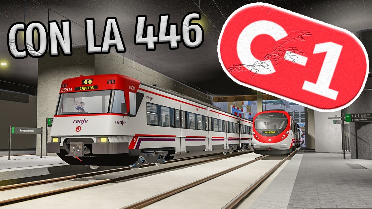 ¡¡¡¡Cercanías🚆 Zaragoza🏙️ Simulator con un nuevo tren😲!!!!| Recorrido🛤️ con la 446✅
