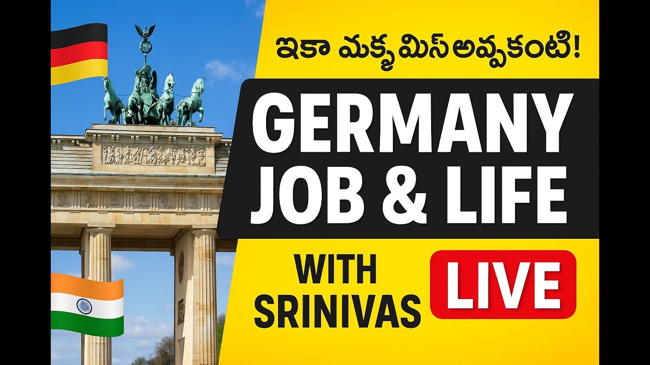 Live-4 Q&A: Germanyలో Job, Life & Study Tips | Videsi Srinivas Live తెలుగు