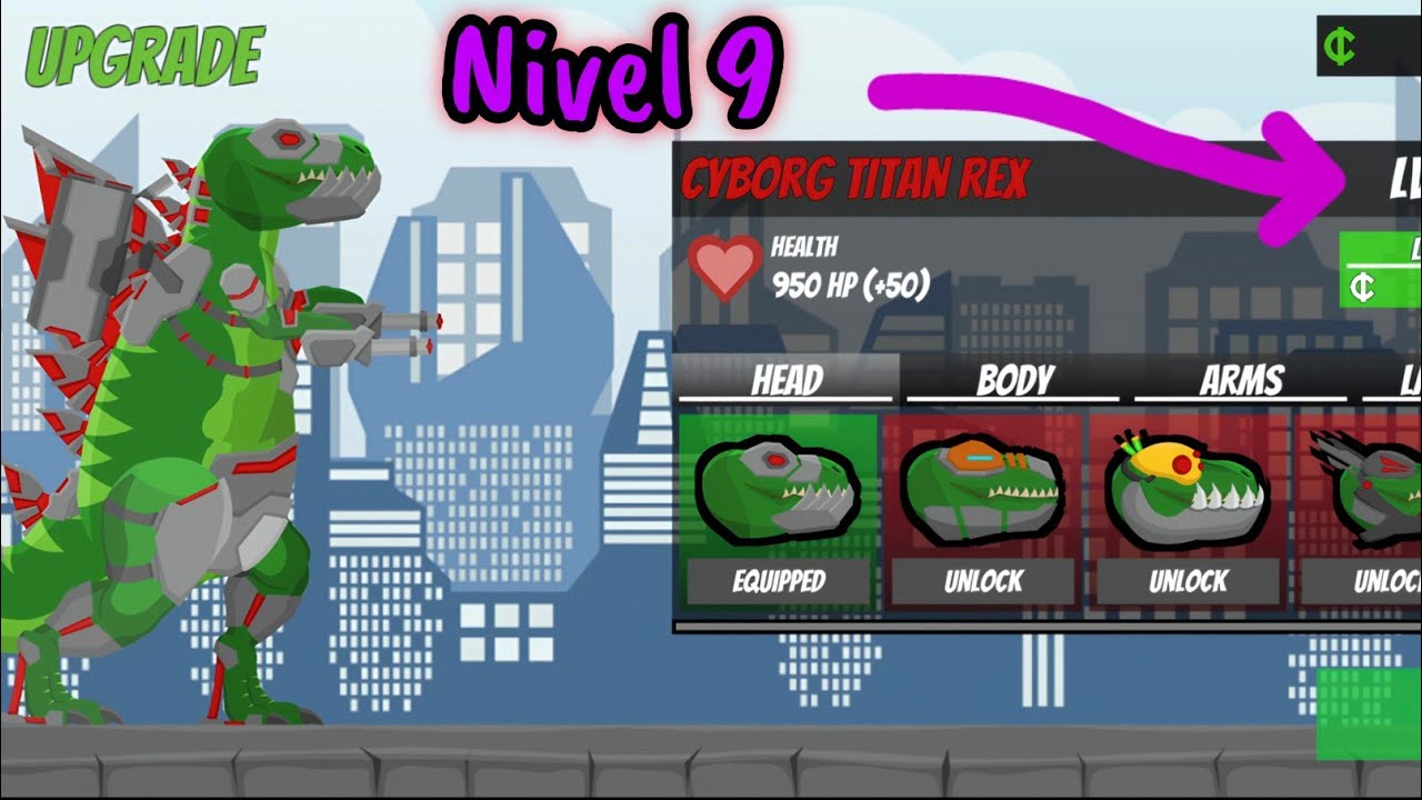 Cyborg T-rex Rampage City Titan - destroyer the City human soldier - Nivel 9 Android Gameplay 