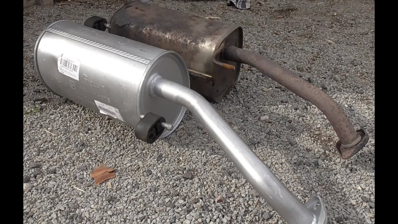 Nissan Note Ascent 1.4 Endschalldämpfer tauschen DIY wenn die Schrauben keine Schrauben mehr sind