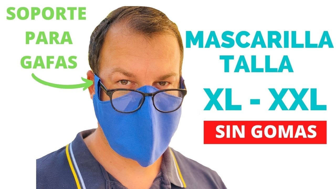 MASCARILLA con SOPORTE PARA GAFAS / TALLA XL-XXL