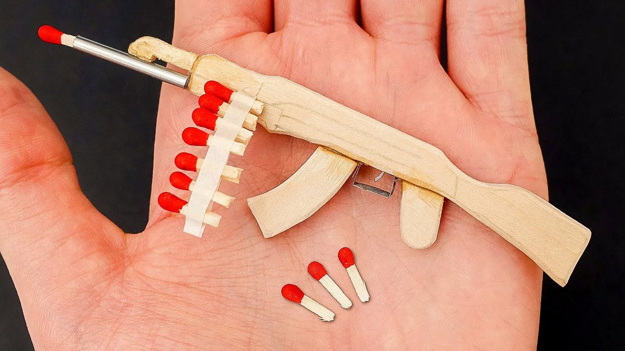 el LANZADOR de CERILLAS más pequeño del mundo (FUNCIONA) 🔫🔥